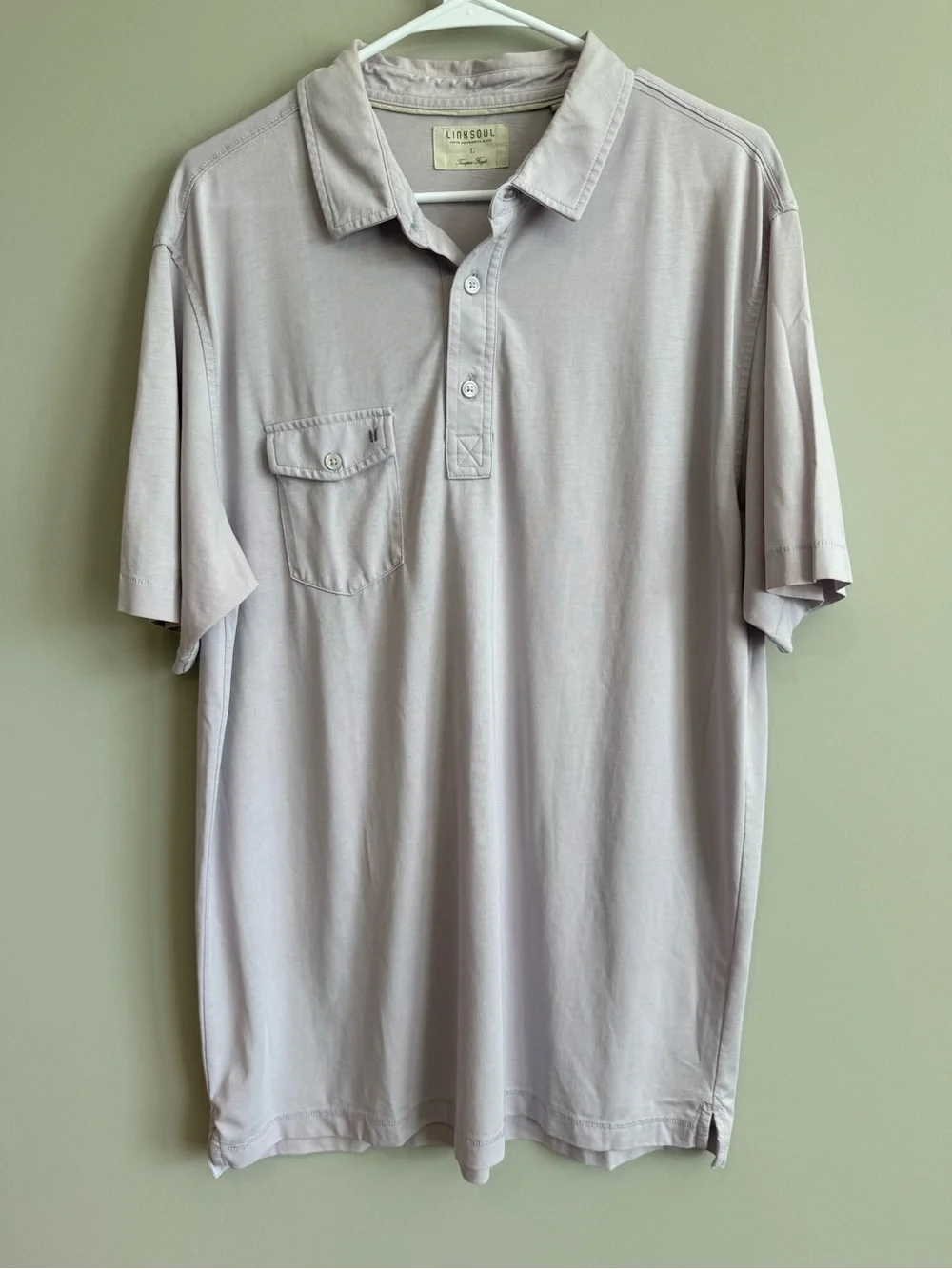 Linksoul Coast Highway Pocket Polo in Lilac Size Large